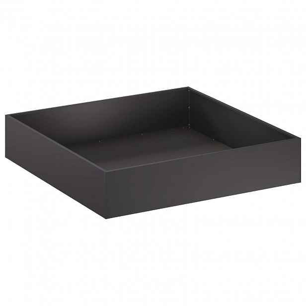 vidaXL Zahradní pěstebník Černá 80 x 80 x 20 cm Studená válcovaná ocel