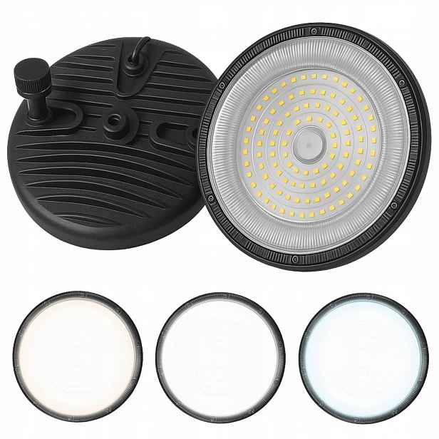 Led skladová lampa High Bay Ufo 100W 3 barvy průmyslového světla do haly