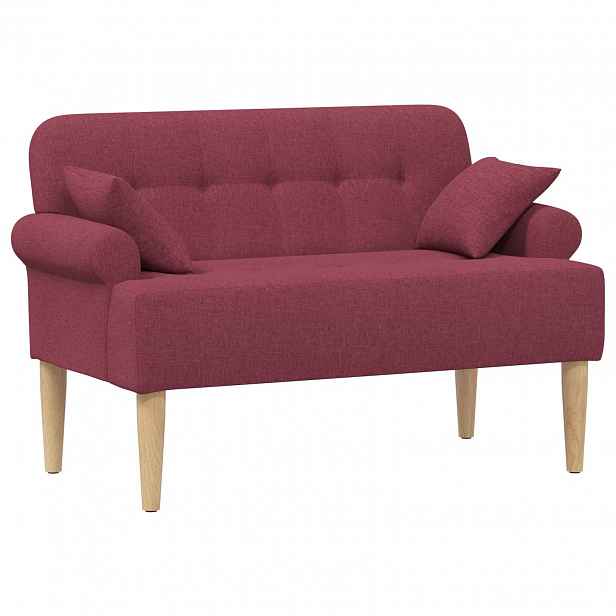 vidaXL Pohovka s knoflíkovým prošíváním Víno Červené 120 x 65 x 79 cm