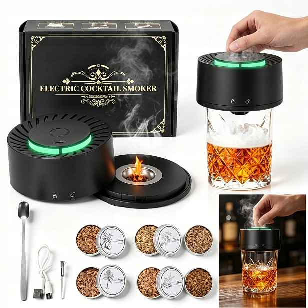 Sada Na Uzení Whisky Smoker Elektrická Dřevěná Jako dárek
