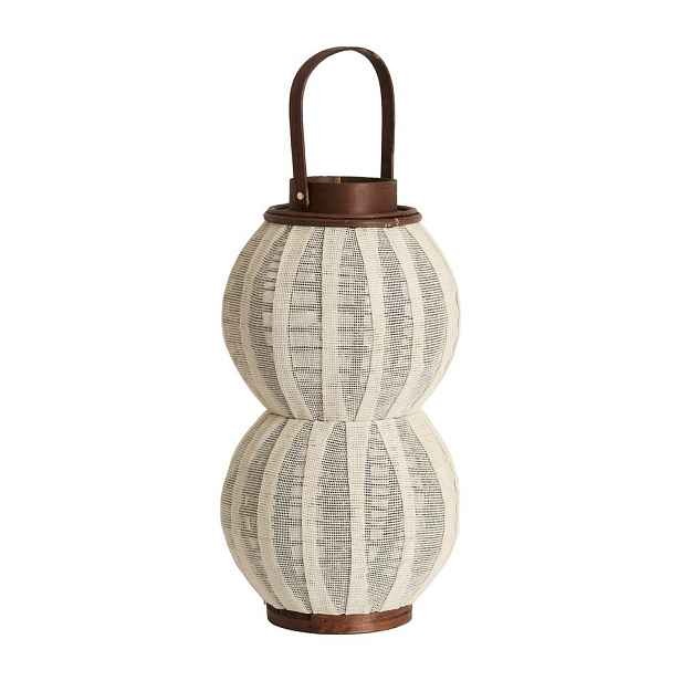 Dřevěná/látková lucerna (výška 48 cm) Arbore – Light & Living