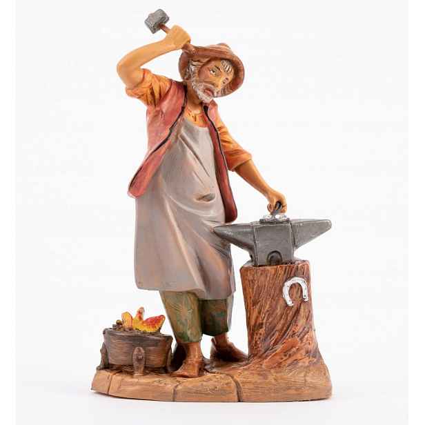 Figurka do betlému od firmy Fontanini – Pracující kovář – pro figurky o výšce 19 Cm