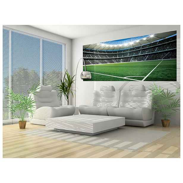 Fototapeta Stadion v noci zelené pole světla tribuny 250x104 lepidlo