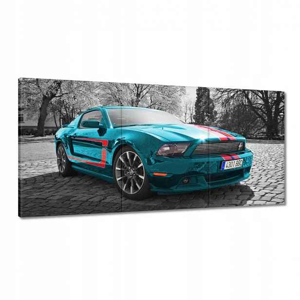 Obrazy 120x60 Tyrkysový Mustang Usa
