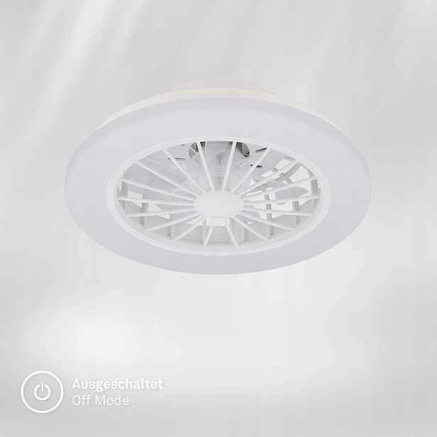 stropní svítidlo Led s ventilátorem, bílé, 24W, 2600lm, Dálkový Ovladač, 5 rychlostí, letní a zimní režim