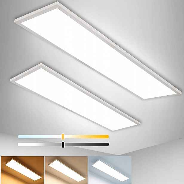 stropní svítidlo Led, stmívatelný panel, 120 x 30 cm, dálkové ovládání, 1 kus a 40 W