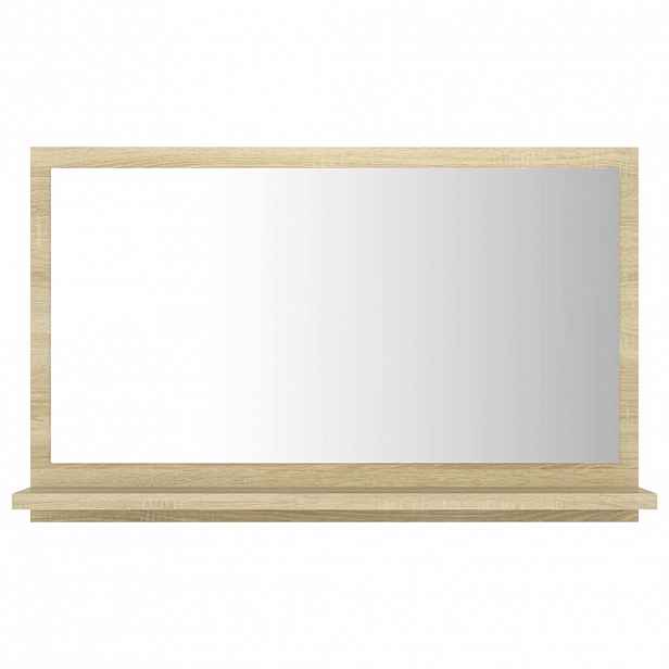 vidaXL Koupelnové zrcadlo dub sonoma 60x10,5x37 cm kompozitní dřevo