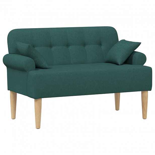 vidaXL Pohovka s knoflíkovým prošíváním Tmavě zelená 120 x 65 x 79 cm