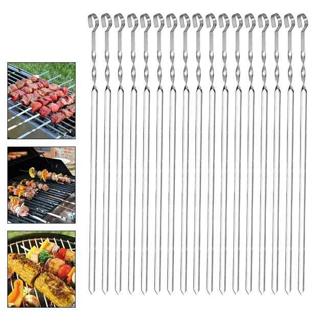 18 špízů z nerezové oceli o tloušťce a délce 60 cm, superpevné