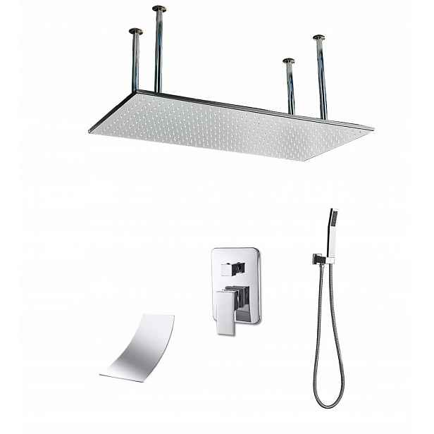 Podomítkový Set Dešťová Sprcha 80x40 Led Vodopád