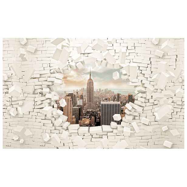 Fototapeta New York Empire State Building bílá cihla 300x210 lepidlo