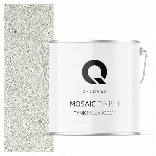 Mozaiková pryskyřičná omítka 7 kg vnitřní bílá se stříbrnou slídou M07 Ozdobná