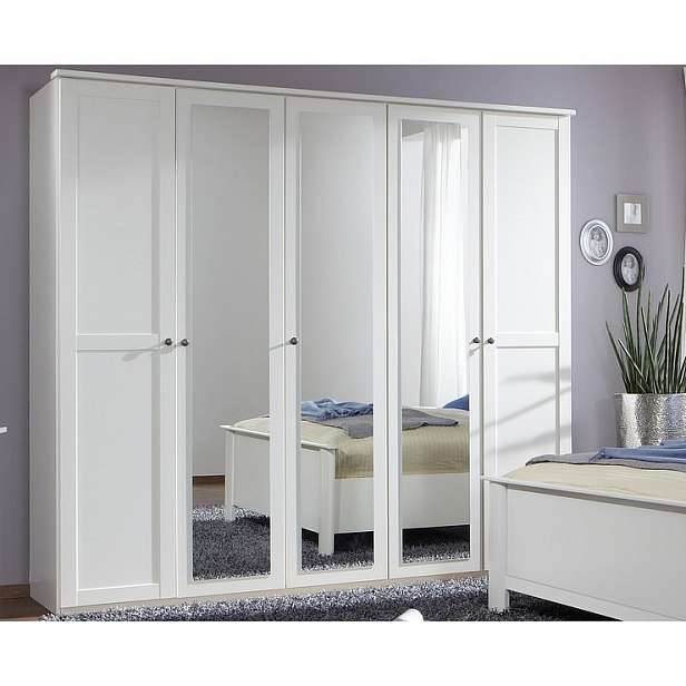 Šatní skříň Chalet, 225 cm, bílá