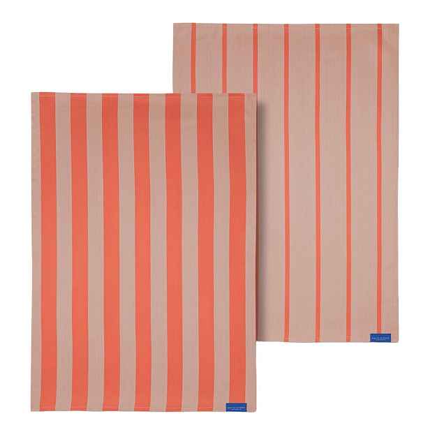 Bavlněné utěrky v sadě 2 ks 50x70 cm Stripes – Mette Ditmer Denmark