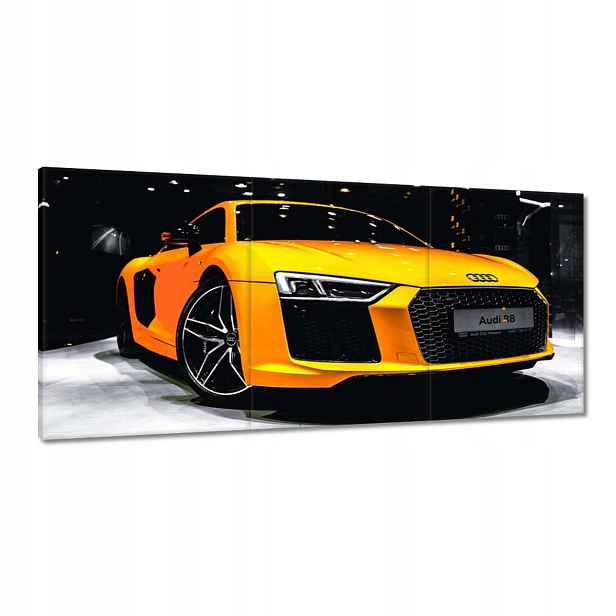 Obrazy 210x100 Žluté Audi R8