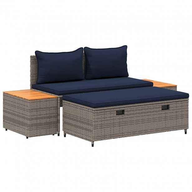 vidaXL Venkovní pohovková souprava 4 -Seater 4 ks 55 x 30 x 39 cm