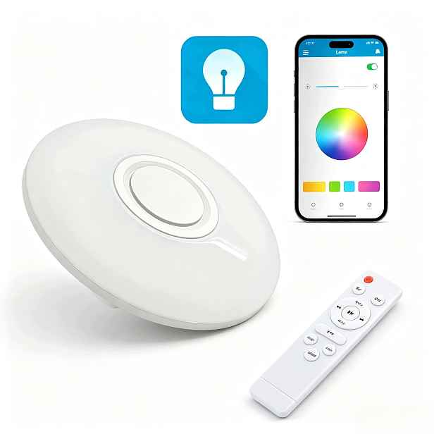 Stropní svítidlo Rgb s reproduktorem Bluetooth Led 60W s dálkovým ovládáním, aplikace