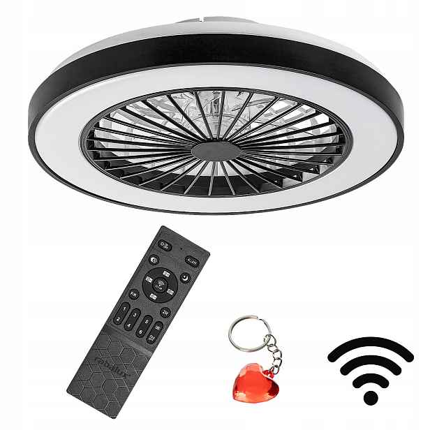 Stropní svítidlo s ventilátorem WiFi Led lampovladač 40W s dálkovým ovládáním Dalf