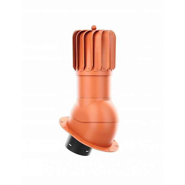 Větrací komín Krono Plast Rotoline 125 mm – podlouhlý – cihlový