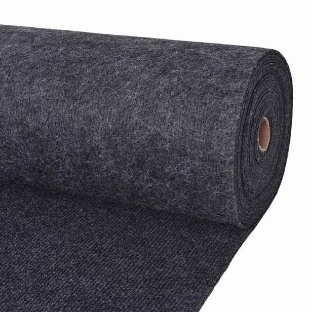 vidaXL Koberec Antracitová 1,2 x 15 m Polyester
