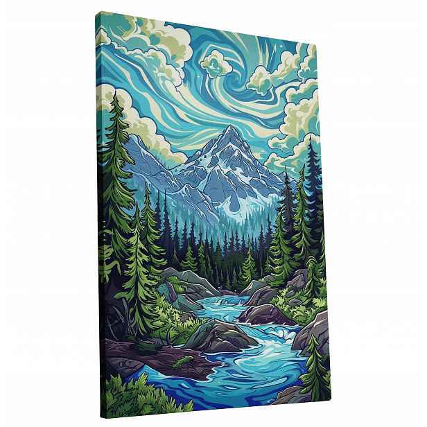 Obraz na plátně Malebná horská krajina do bytu, pokoje, obývacího pokoje 60x90