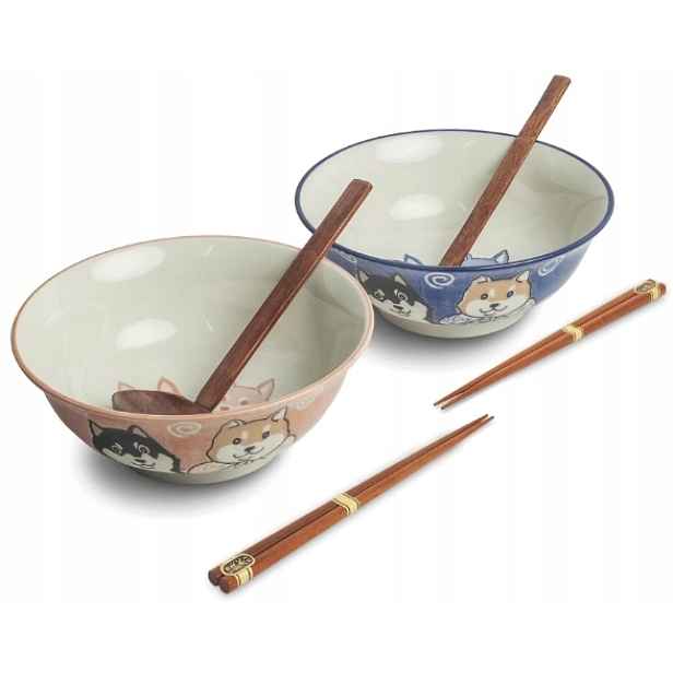 Japonská keramika Sada misek na ramen Shiba, 6 kusů Edo Japan