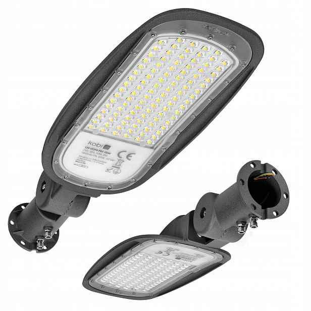 Led pouliční lampa Silniční svítidlo 100W 14000lm 4000K IP66 IK08 Šedá