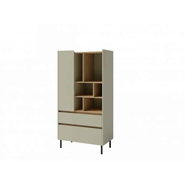 Regál Luca LC6 Barva korpusu + barva dveří: Eukaliptus / Dub Baltic Dune