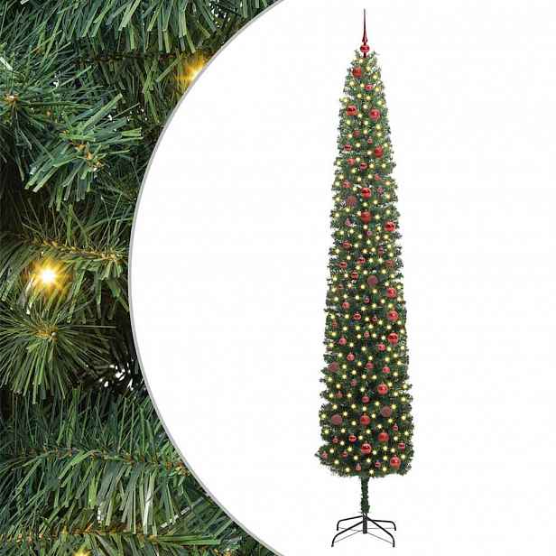 vidaXL Umělý vánoční stromeček Zelená 300 cm PVC, ocel a plast