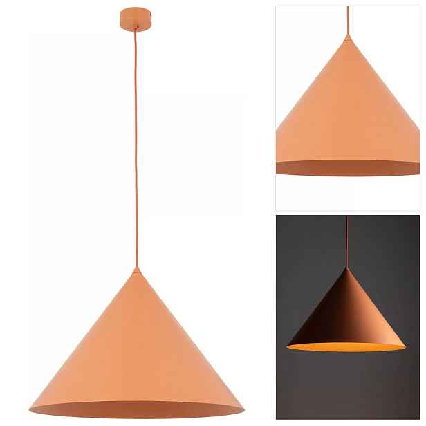 Závěsná lampa Cono oranžová, moderní design do kuchyně Tk Lighting