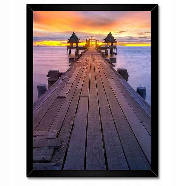 Plakáty v rámu 30x40 Most při západu slunce