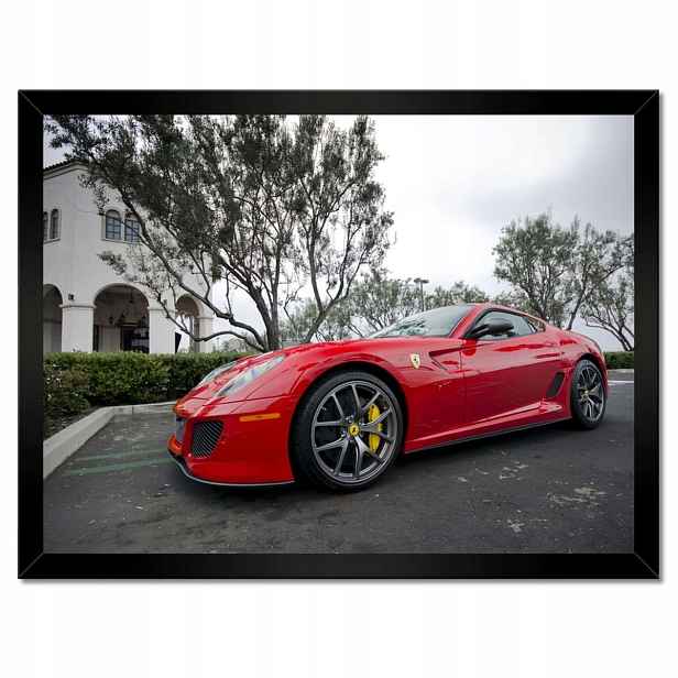 Plakáty v rámu 40x30 Červené auto Ferrari