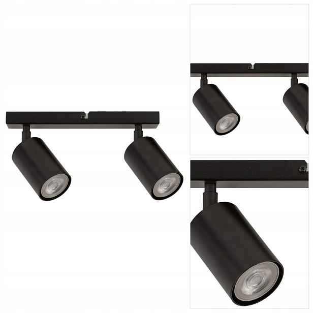 Spot černý Zoom 2 – moderní akcent na stropě v obývacím pokoji Sigma Lighting