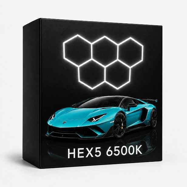 stropní svítidlo Led Hex 5 168W černá salon barber studio 6500K výkonná