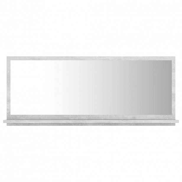 vidaXL Koupelnové zrcadlo betonově šedé 90 x 10,5 x 37 cm dřevotříska