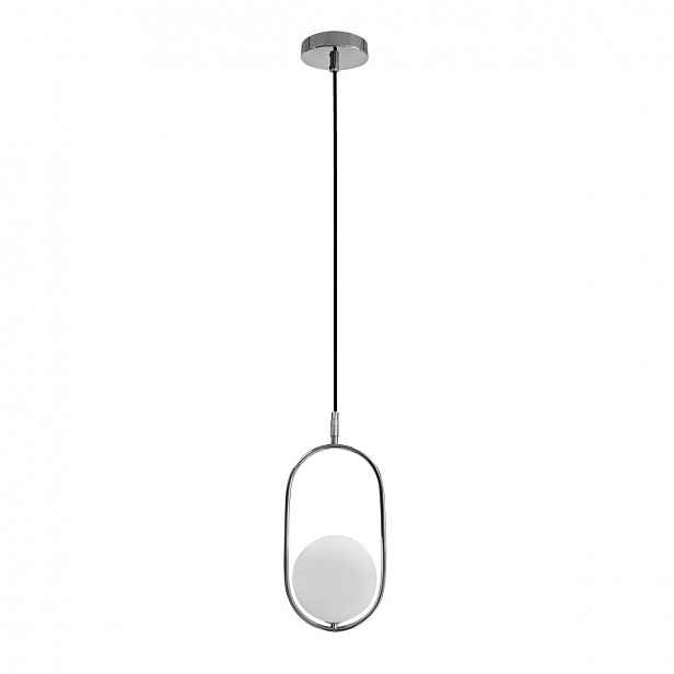 Závěsné art deco osvětlení CORDEL - 1xG9, 28W, chromované / bílé