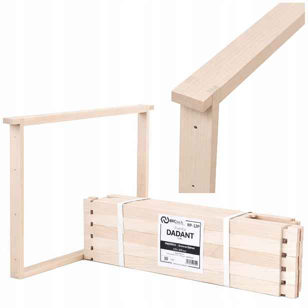 Rámeček Dadant čepovaný 435x300 lipový, sada 50 ks (5x10)