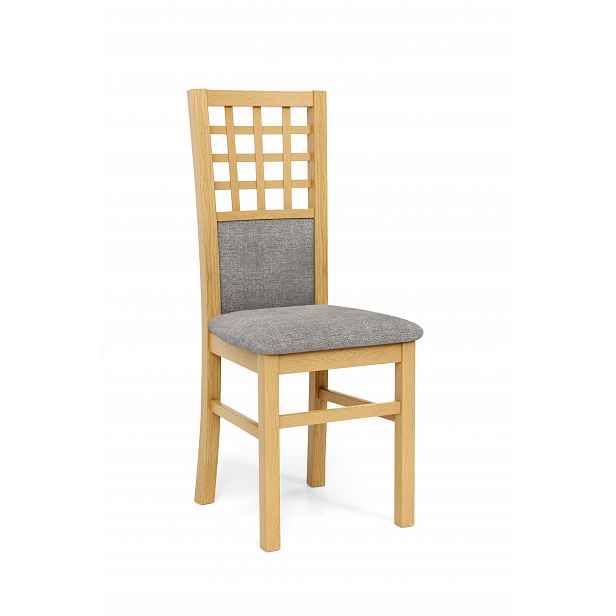 Jídelní židle Girona, dub medový/šedá