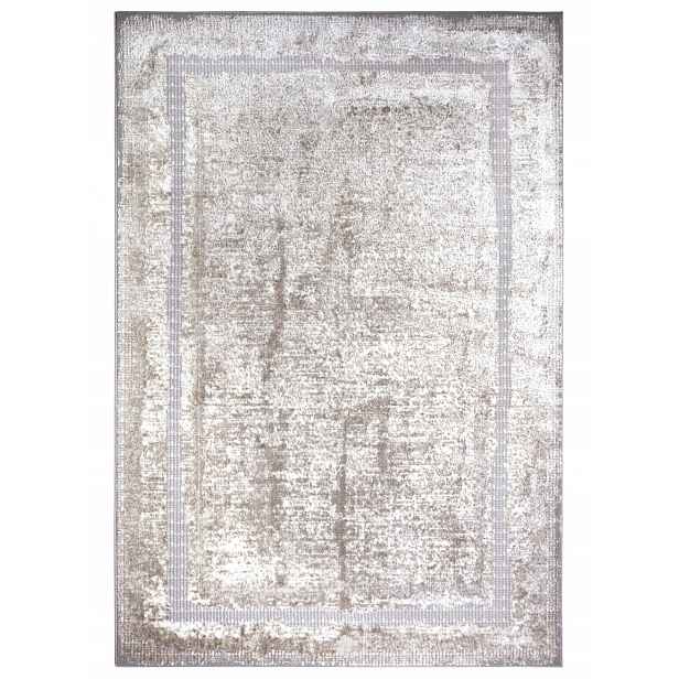 Koberec do obývacího pokoje 67x120 cm, měkký, plyšový, krémově béžový