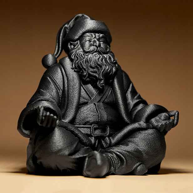 Meditující Santa Claus Figurka Vánoční dekorace 3D tisk 15 cm