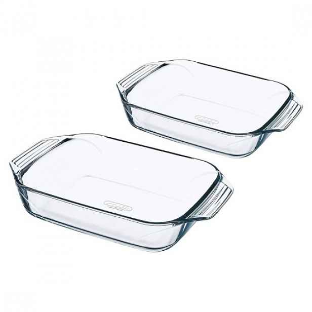 Sada 2 obdélníkových žáruvzdorných skleněných misek, 3 l/4 l - PYREX