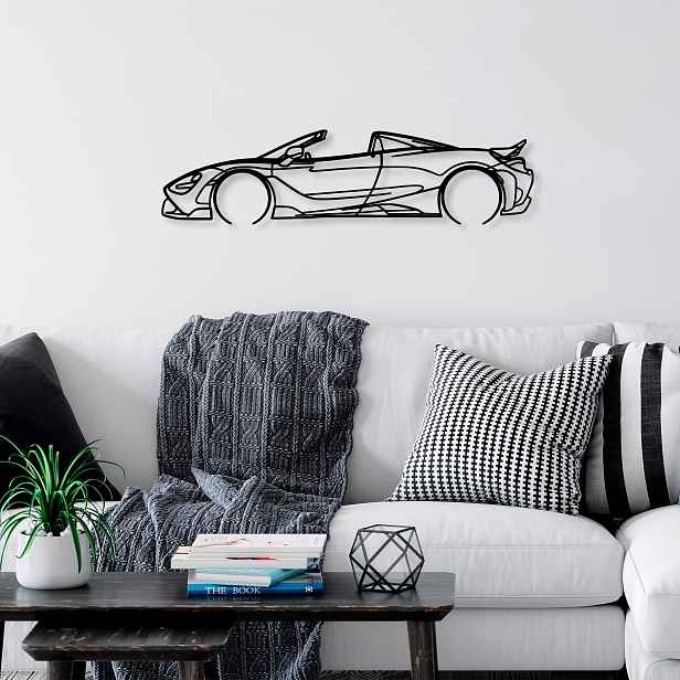 Wallity Nástěnná kovová dekorace McLaren 720S Silhouette černá