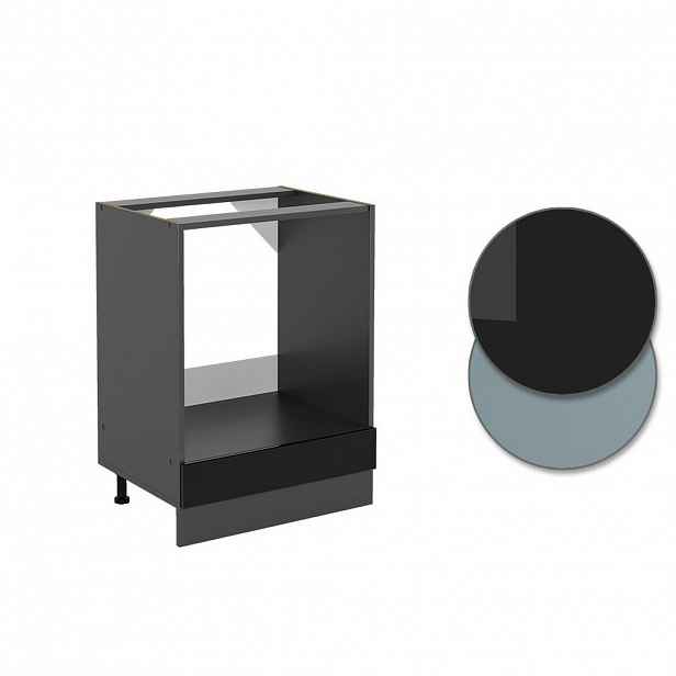 Vicco SKŘÍŇKA NA VESTAVĚNOU TROUBU R-Line Černý vysoký lesk 60 cm , PD Dub