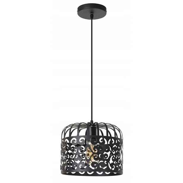 Černá závěsná lampa Alessandra vintage nad jídelní stůl Rabalux