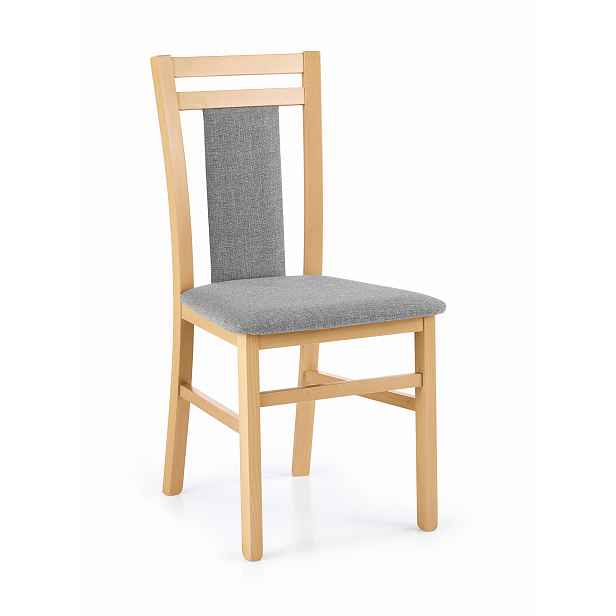 Jídelní židle Heros, dub medový/šedá