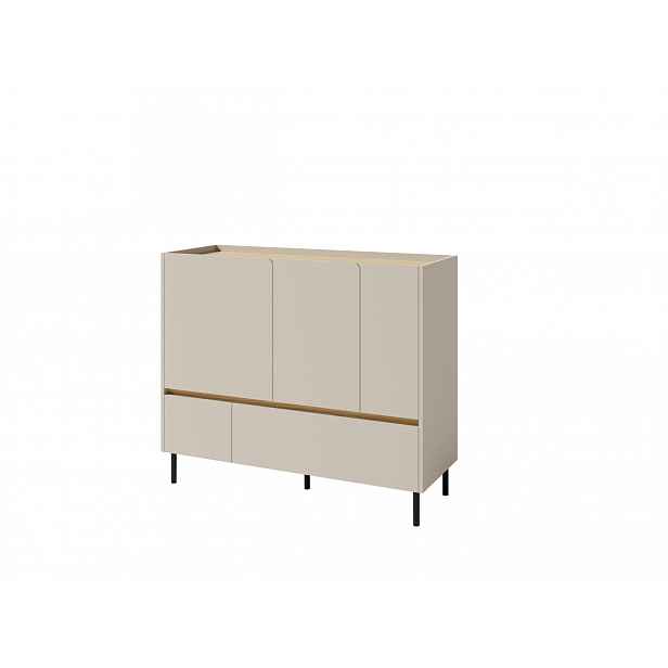 Komoda Luca LC8 Barva korpusu + barva dveří: Pískově béžová / Dub olejovaný