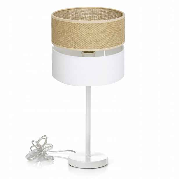 Noční Lampa Stolní Boho Juta Jutová Stolní Led E27 Vysoká Lampička Polská