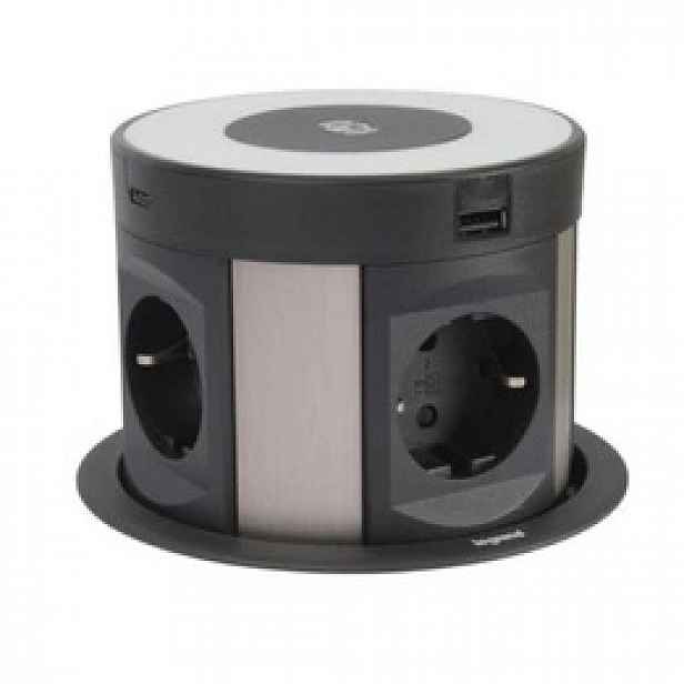 Schuko zásuvka na nábytek 4X2P+Z s Usb typ A+c indukční 654983