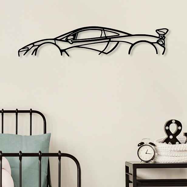 Wallity Nástěnná kovová dekorace Mclaren P1 Silhouette černá