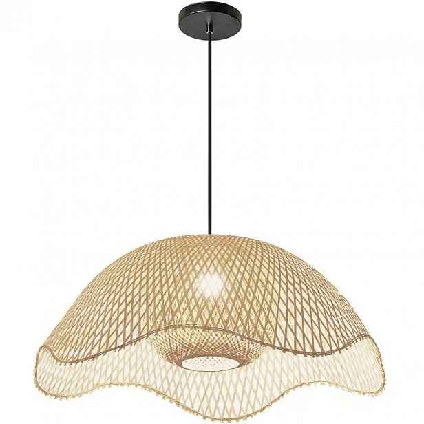 Závěsná Stropní Lampa Bambusová Proutí Boho Natural 50 cm